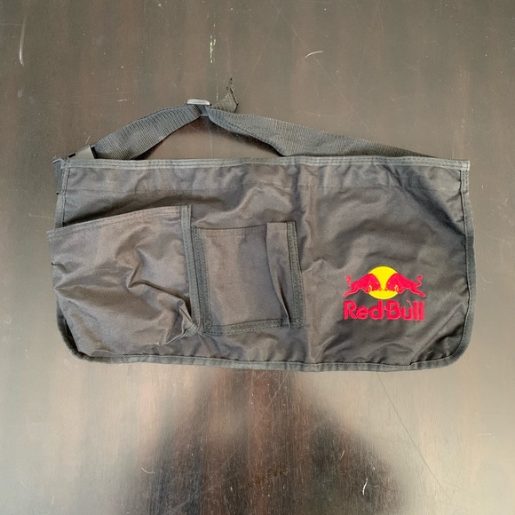 Red Bull Energy Drink Branded Bartender Bar Keep Waitress Waiter Apron Waist Bag - Picture 2 of 6